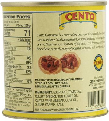 Cento Caponata Eggplant Appetizer, 7 Ounce (Pack of 12)