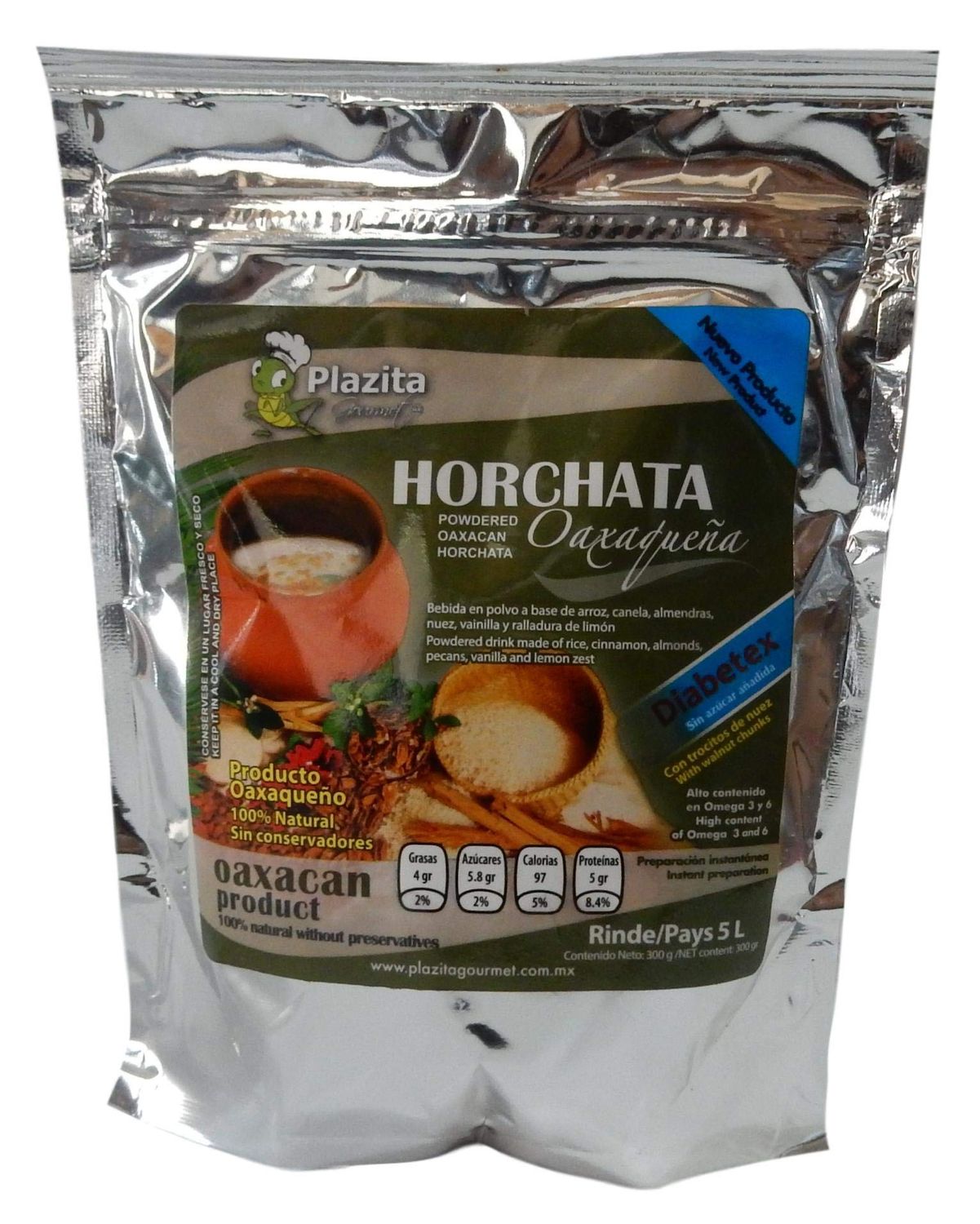 Powdered Drink Horchata Oaxaquea, Oaxacan Product, 100% Natural without Preservatives 300 G - 10.5 Oz (5L)