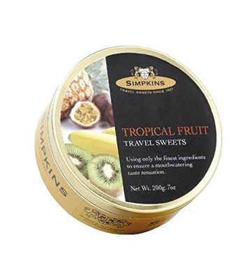 Simpkins Tropical Fruit 7oz (3 Pack) Sugar Candy, 3 Count, 7 Ounces