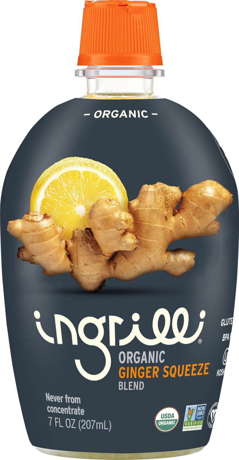 Ingrilli Organic Ginger Squeeze Blend, 7 Fl Oz Bottle (3 Count)