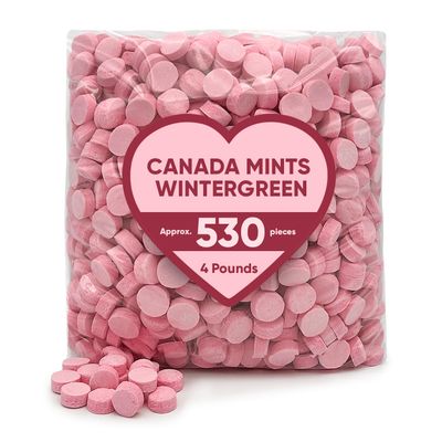 Canada Mints Pink Wintergreen Bulk Gifts For Mother&#39;s Day - 4 Pounds Approx 530 Pink Candy Melts - Perfect For Mother&#39;s Day Gift Baskets For Mom