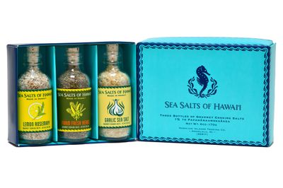 Sea Salts of Hawaii Seasoning Sea Salts Spice Set (Chef Set) - Great for Grilling, Cooking and Gifting. All Purpose Sea Salt with Herbs - Great for BBQ Rubs - 2oz. Each (6oz. Total)