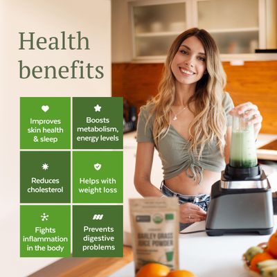 Numami Organic Barley Grass Juice Powder, Grown in USA, Pure Raw and Water Soluble, Add to Your Smoothie or Drink as a Juice