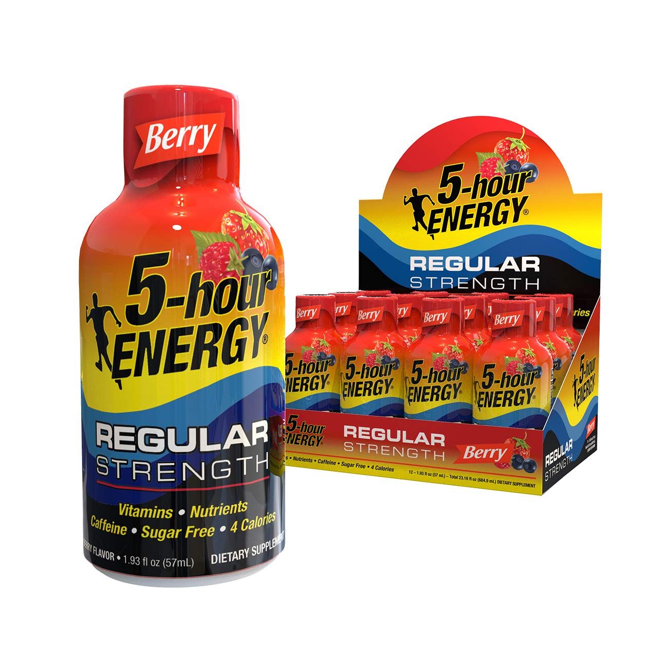 5-hour ENERGY Shot, Regular Strength, Berry, 1.93 oz, 48 Pack