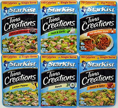 Starkist Tuna Creations Variety Pack, 2.6-Ounce Pouch, 6 Flavors, 1 Pouch of Each Flavor, 6 Pouches Total