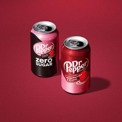 Dr Pepper Strawberries and Cream Soda, 12 fl oz cans, 12 Pack