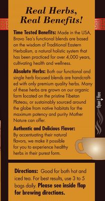 Bravo Tea Maitake Mushroom Herbal Tea, Caffeine Free 20 Tea Bags