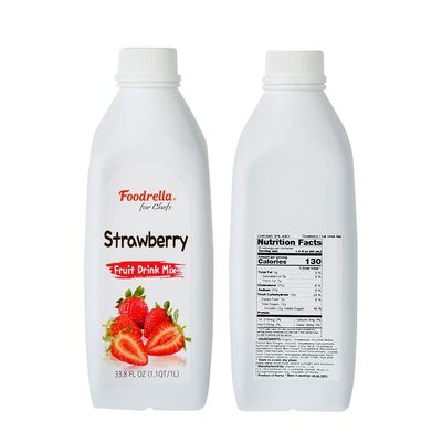 Foodrella Strawberry Flavor Concentrate Syrup Fruit Puree, 33.8 Fl Oz (1L), Makes A Refreshing Cool Drink Including Fruit Drinks, Smoothies, Juice, Soda, Iced tea & More