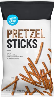 Amazon Brand - Happy Belly Lightly-Salted Pretzel Sticks, 16 ounce (Pack of 1)