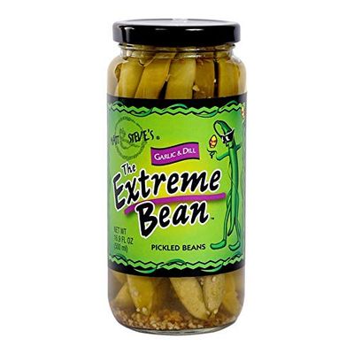 The Extreme Bean - Garlic &amp; Dill, Pickled Green Beans. 16 oz (3 pack)