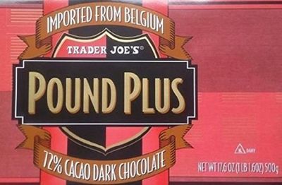 Trader Joes 72% CACAO Dark Chocolate Huge Pound Plus Candy Bars 3 Pack No Artificial Flavors No Preservatives