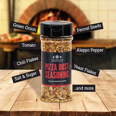 The Spice Lab Pizza Dust Seasoning - Italian Seasoning - Shaker - With Fennel Seeds, Parsley,Chili And Tomato Flakes - Elevate Your Dishes with Authentic Pizza Seasoning Spice Blend Flavors