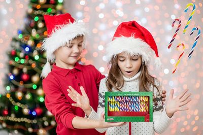 Fruidles Christmas Candy Canes Suckers, Multicolored Rainbow Fruity Flavor, Individually Wrapped (24-Pack)