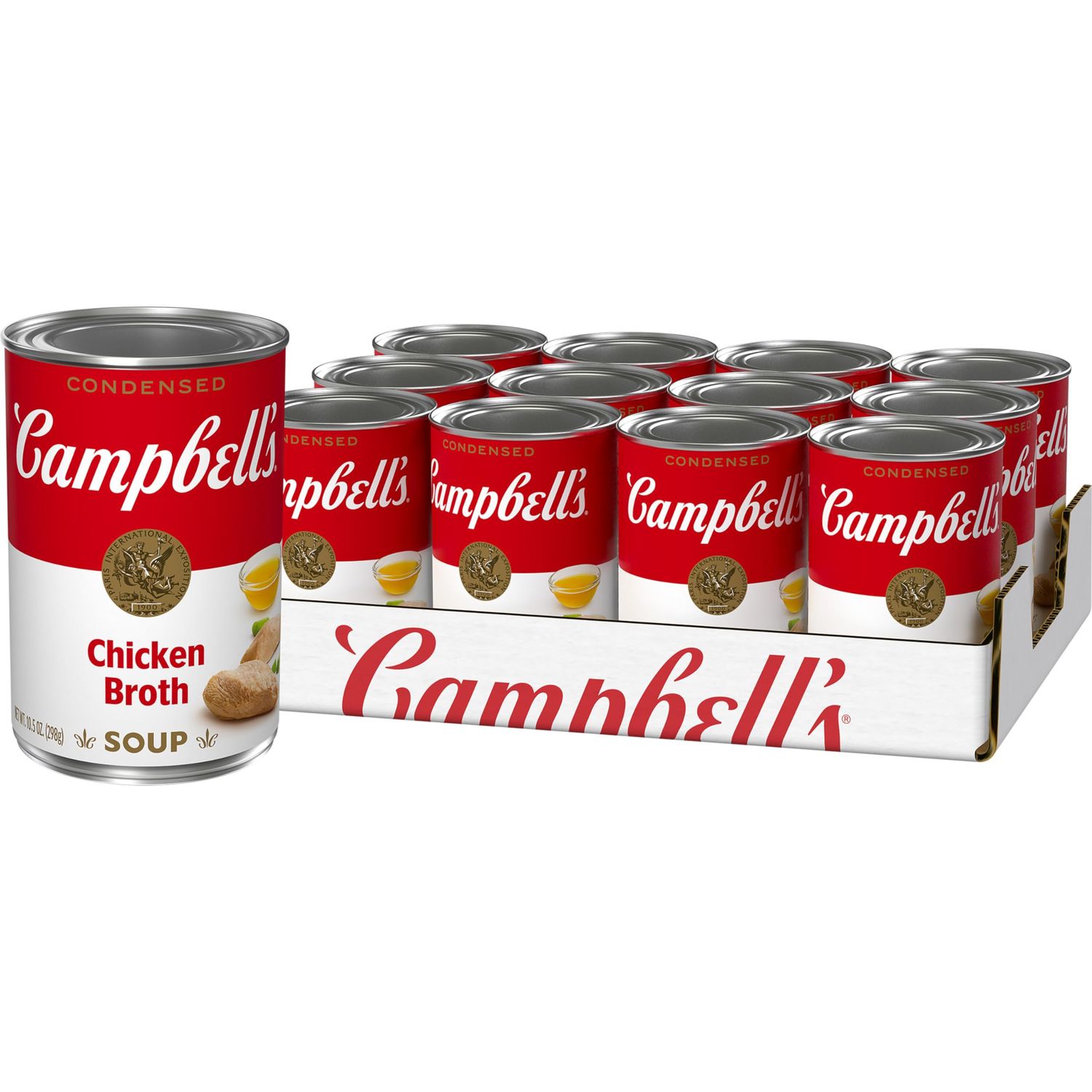 Campbell&#39;s Condensed Chicken Broth, 10.5 Ounce Can (Pack of 12)