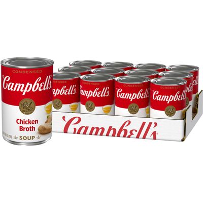 Campbell&#39;s Condensed Chicken Broth, 10.5 Ounce Can (Pack of 12)