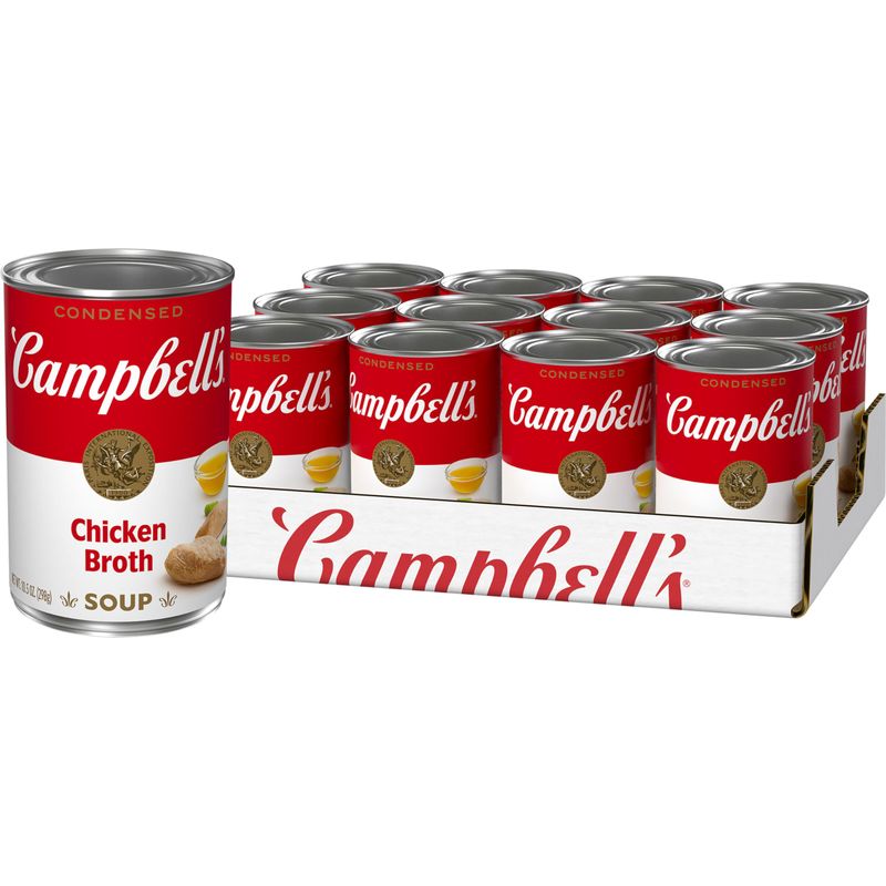 Campbell&#39;s Condensed Chicken Broth, 10.5 Ounce Can (Pack of 12)