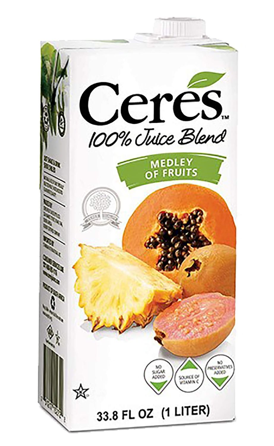 Ceres 100% All Natural Pure Fruit Juice Blend, Medley of Fruits - Gluten Free, Rich in Vitamin C, No Added Sugar or Preservatives, Cholesterol Free - 33.8 FL OZ (33.8 FL OZ Pack of 1)