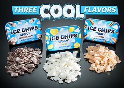ICE CHIPS Xylitol Candy in Large 5.28 oz Resealable Pouch; Low Carb &amp; Gluten Free (Chocolate Brownie)