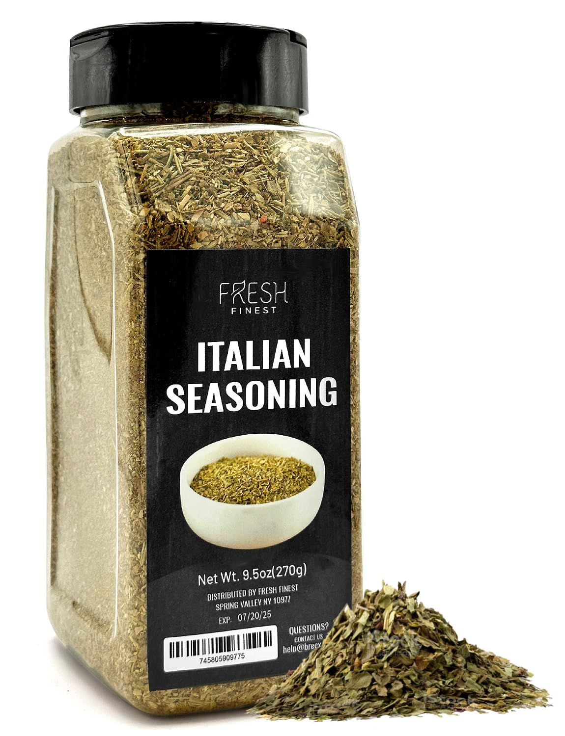 Fresh Finest Italian Seasoning 9.5oz - Authentic Mediterranean Blend, Perfect for Elevating Dishes, Securely Packaged
