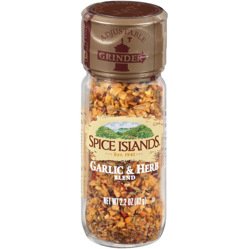 Spice Islands Garlic &amp; Herb in Adjustable Grinder, 2.2 Ounce
