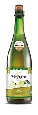 Val de France, Non-Alcoholic, Reduced Calorie, Organic and OU Kosher Sparkling Juice (Apple), 25.4 Fl Oz (1 bottle)