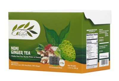 CHAVI Non Tiea (Noni Ginger, Pack of 1) | 20 Tea Bags per Box | Noni Dieters Drink | Extra Strength | Premium Quality