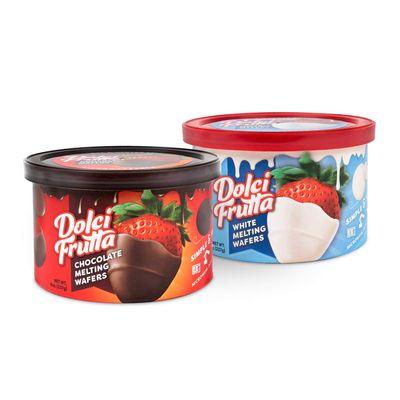 Dolci Frutta Variety Pack with Hard Chocolate Shell &amp; White Chocolate Shell, Simply Microwave, Dip, and Done, Nut-Free, Gluten-Free, 8oz, Pack of 2