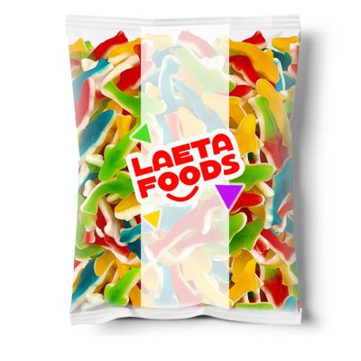 Gummy Sharks Candy, Assorted Fruit Flavors (2 Pound Bag)