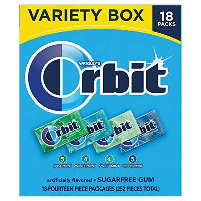 Orbit Sugarfree Gum 18 Pack Mint Variety Box