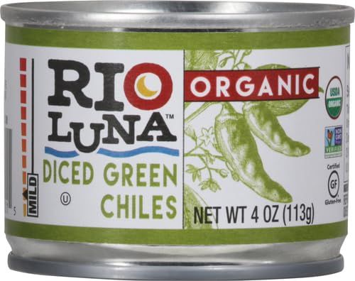Rio Luna, Organice Diced Green Chile, 4 Ounce
