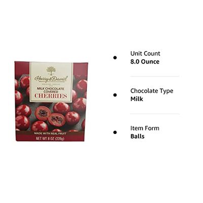 Harry and David, Milk Chocolate Covered Cherries, 8 ounces.