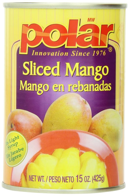 MW Polar Canned Fruit, Sliced Mango, 15 Ounce (Pack of 12) (26700)