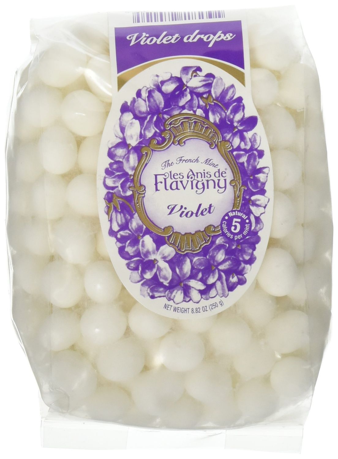 Violet Abbaye De Flavigny Anise Drops All Natural Bulk 8.82 Oz Bag