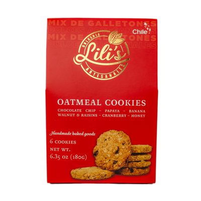 Dulceria Lili&#39;s - Large Oat Mix Cookies, pack of 4
