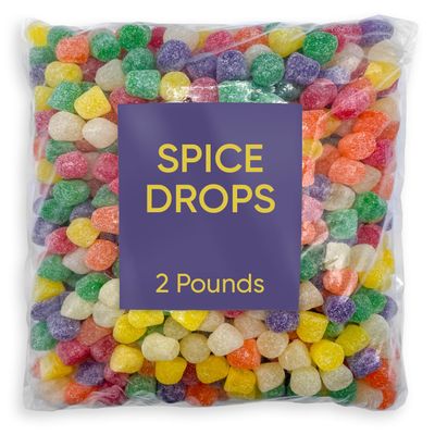 Spice Candy Gum Drops Bulk Candy - Assorted Fruit Flavor - 2 Pounds