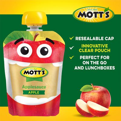 Mott's Original Applesauce, 3.2 oz clear pouches, 12 count