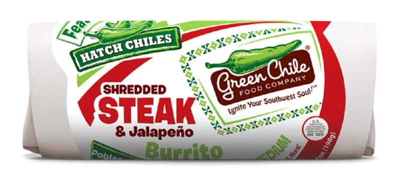 Green Chile Shredded Steak &amp; Jalapeno Burrito, 6 Ounce (Pack of 12)