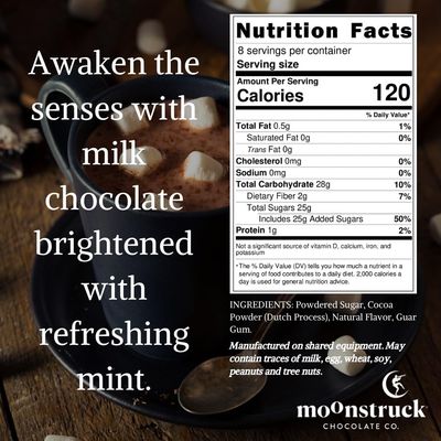 Moonstruck Chocolate Mint Chocolate Hot Chocolate Mix, 9.5oz (Pack of 1)