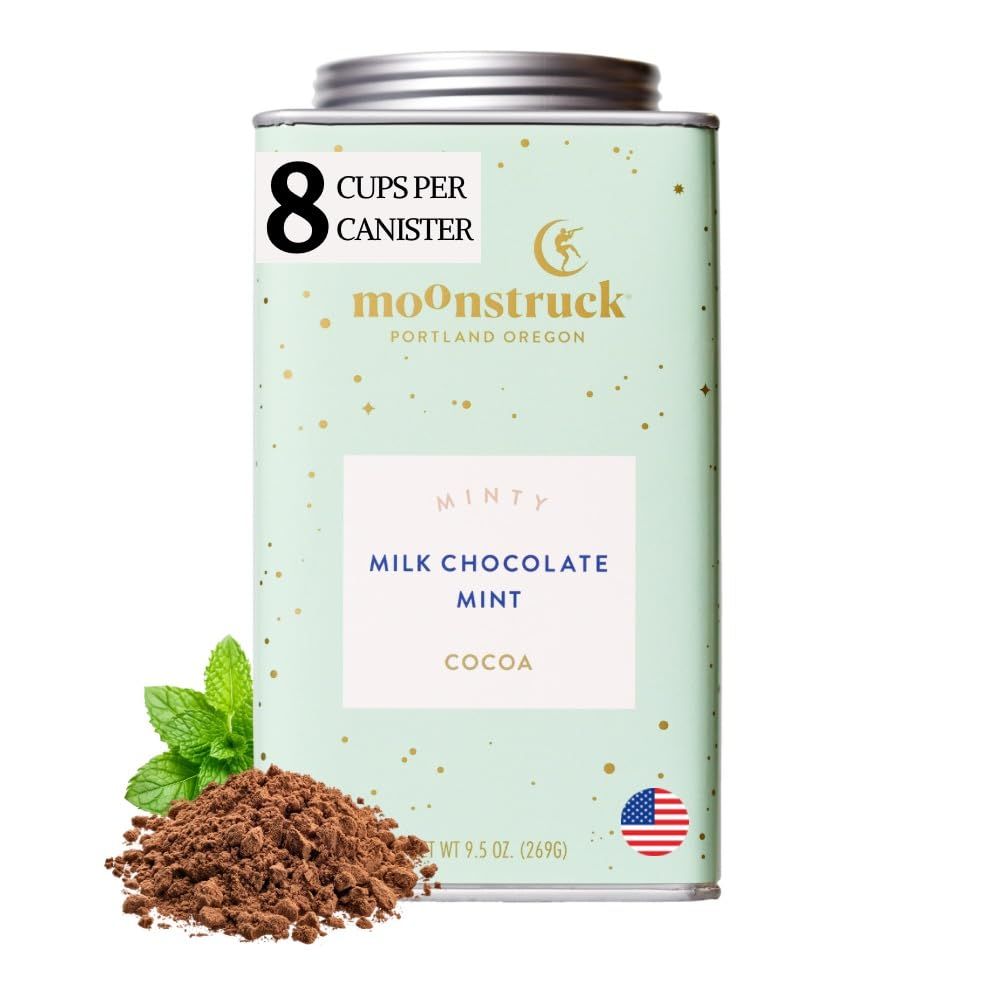 Moonstruck Chocolate Mint Chocolate Hot Chocolate Mix, 9.5oz (Pack of 1)