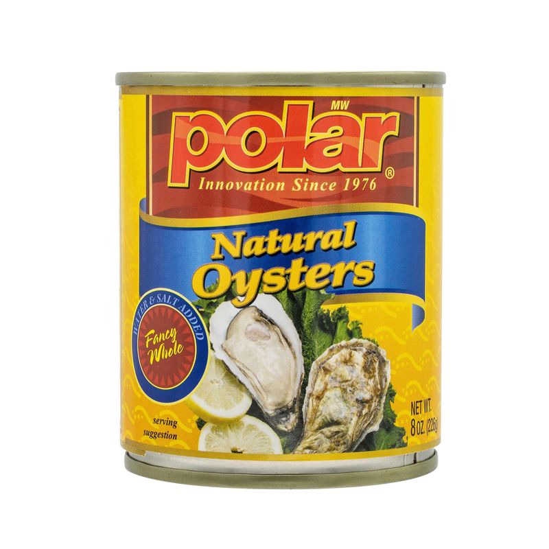 MW Polar Seafood, Boiled Whole Oyster, 8-Ounce (Pack of 12)