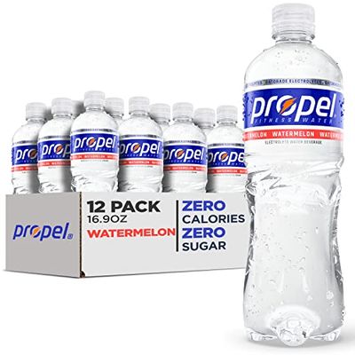 Propel, Watermelon, Zero Calorie Sports Drinking Water with Electrolytes and Vitamins C&amp;E, 16.9 Fl Oz (Pack of 12)