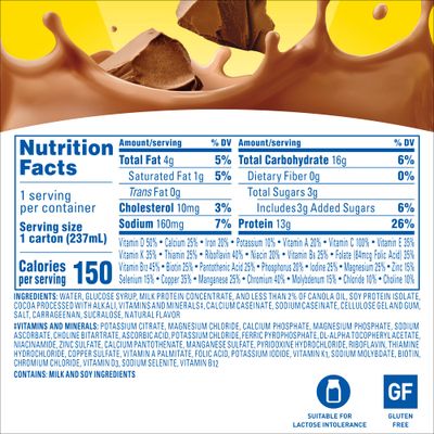 Carnation Breakfast Essentials Light Start Nutritional Drink, 13g Protein Ready-to-Drink, 70% Less Sugar, Immune Support, Vitamins, Gluten Free, Chocolate, 8 FL OZ Carton (24 Pack)