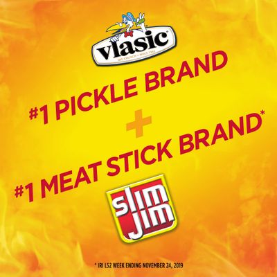 Slim Jim Giant Smoked Meat Sticks, Vlasic Dill Pickle Flavor, 6g Protein Per Stick, Great Stocking Stuffer, 0.97 oz. (24 Count)