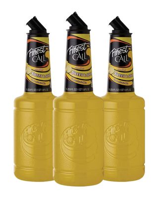 Finest Call Premium Sweet &amp; Sour Concentrate Drink Mix, 1 Liter Bottle (33.8 Fl Oz), Pack of 3