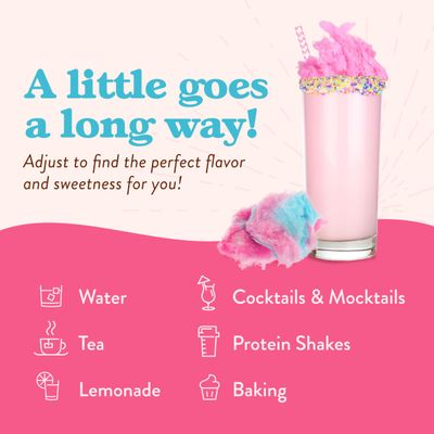 Jordan's Skinny Mixes Sugar Free Syrup, Cotton Candy Flavor, Fruit Flavored Water Enhancer, Drink Mix for Ice Tea, Lemonade &amp; More, Zero Calorie Flavoring, Keto Friendly, 25.4 Fl Oz, 1 Pack