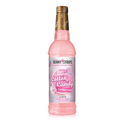 Jordan&#39;s Skinny Mixes Sugar Free Syrup, Cotton Candy Flavor, Fruit Flavored Water Enhancer, Drink Mix for Ice Tea, Lemonade &amp; More, Zero Calorie Flavoring, Keto Friendly, 25.4 Fl Oz, 1 Pack