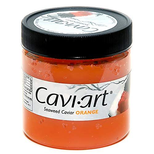 Caviart Award-winning VEGAN Seaweed Caviar 3.5 oz (ORANGE)