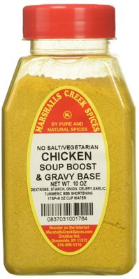 Marshalls Creek Spices CHICKEN SOUP BASE, NO SALT PACKED IN LARGE JARS, spices, herbs, seasonings, 10 Ounce