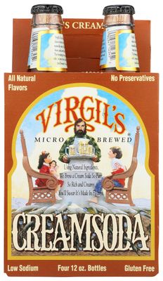 Virgil's, Soda Cream, 12 Fl Oz, 4 Pack
