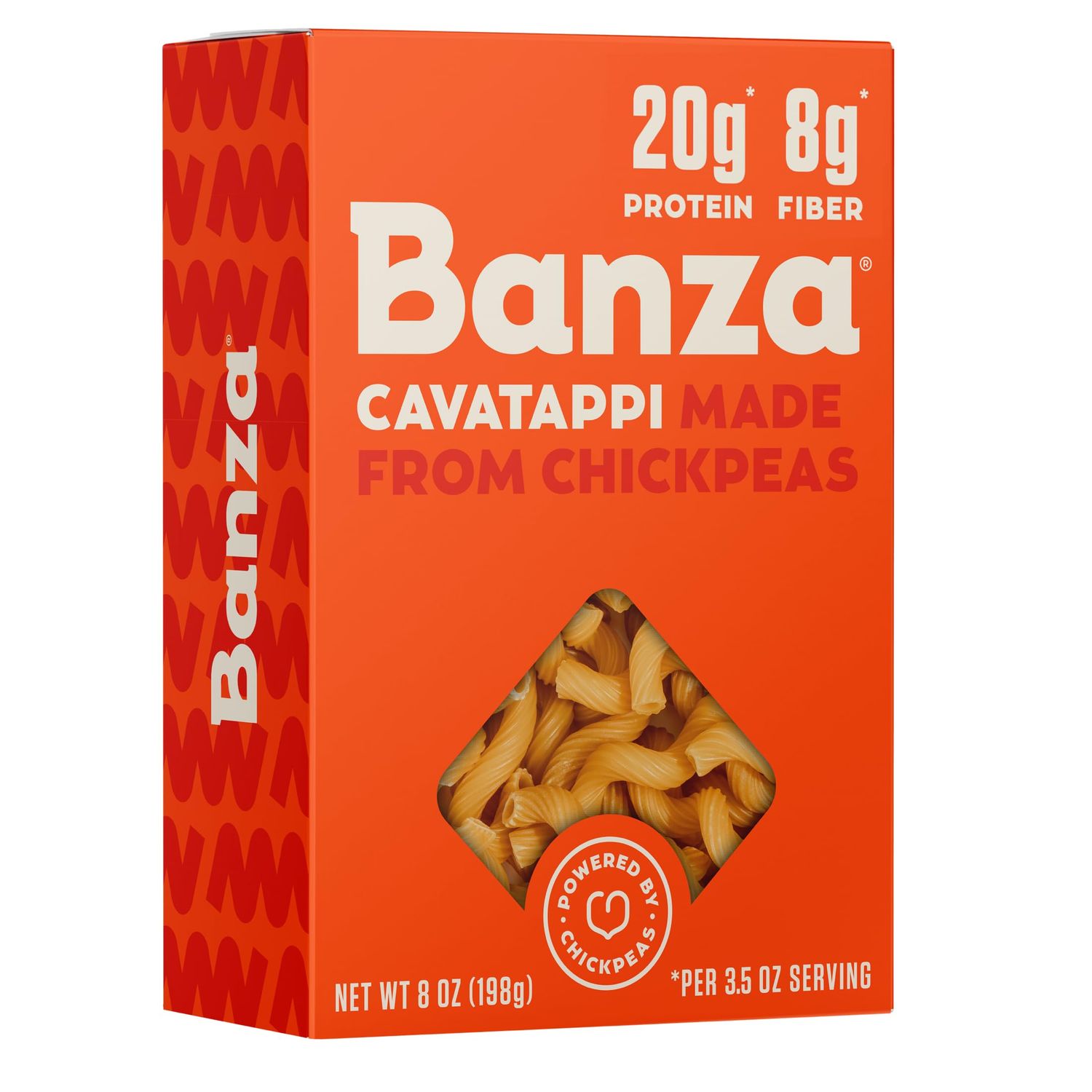 Banza Cavatappi Pasta from Chickpeas - Gluten Free, High Protein, and Lower Carb Protein Cavatappi Chickpea Pasta - 8oz